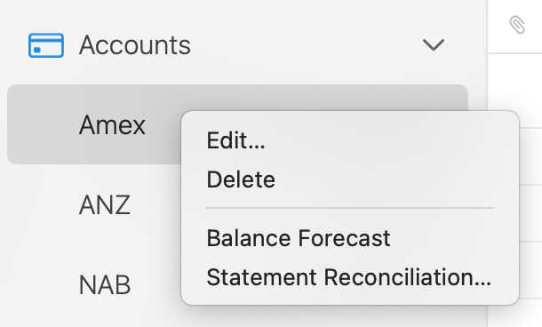 Debit & Credit Balance Forecasting Shortcut in macOS